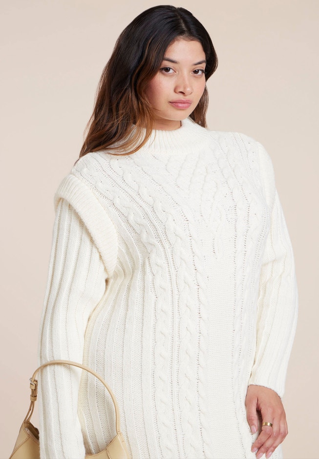 Cable Stitch Sweater Dress image number 2