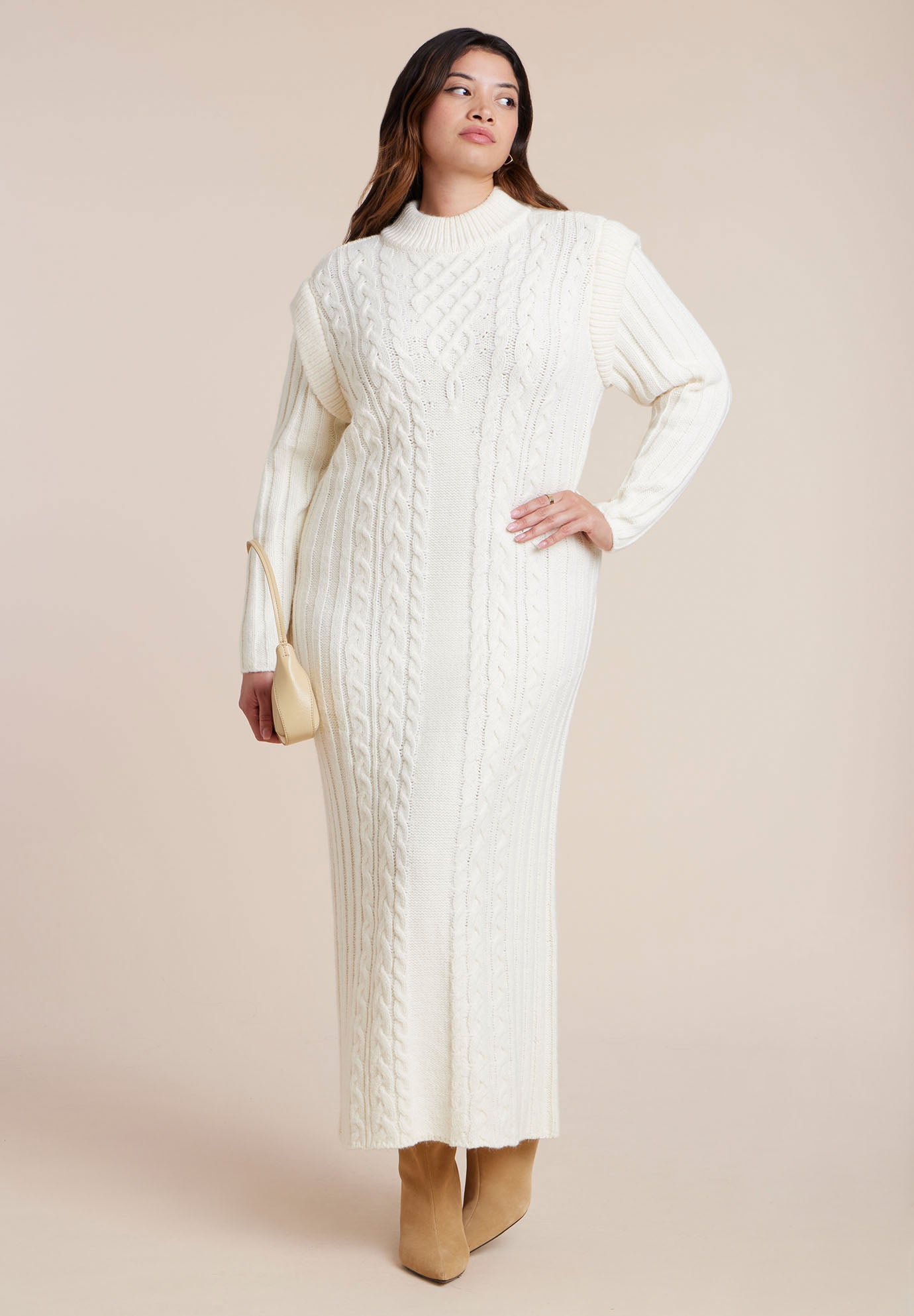 Cable Stitch Sweater Dress image number 0