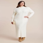 Cable Stitch Sweater Dress image number null
