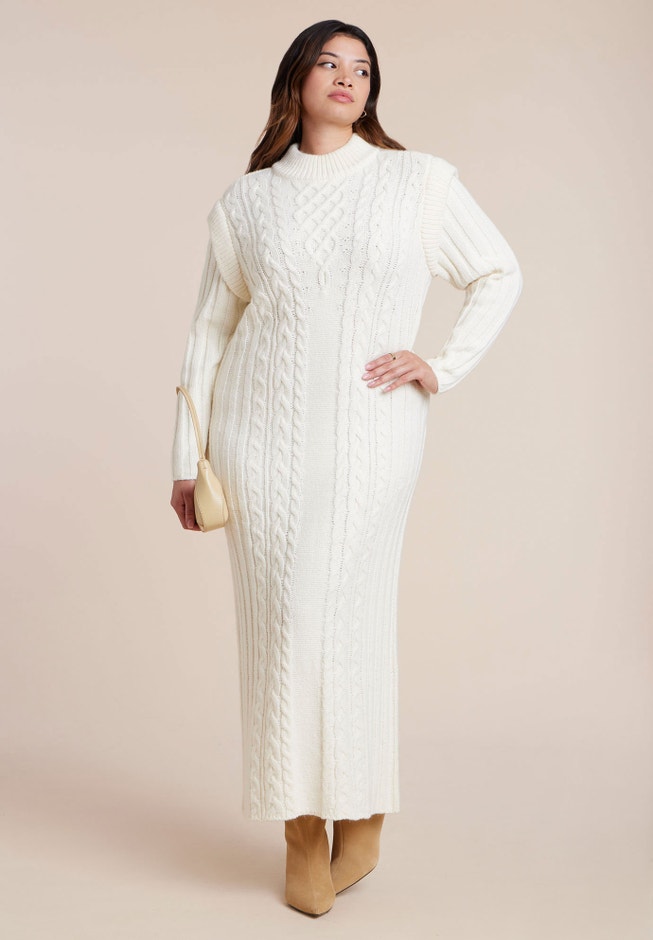 Cable Stitch Sweater Dress image number 0