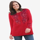 Embroidered Henley Tee image number null