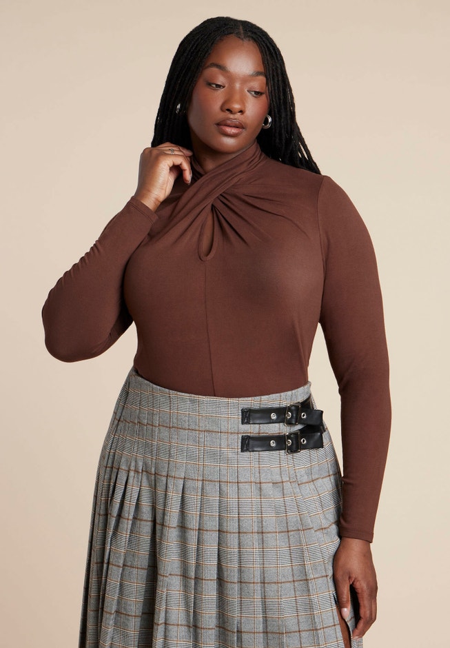 Keyhole Twist Drape Top image number 1