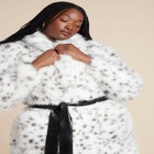  Snow Leopard Belted Coat image number null