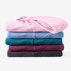 Rib-Knit Sherpa Hoodie Sweatshirt image number null