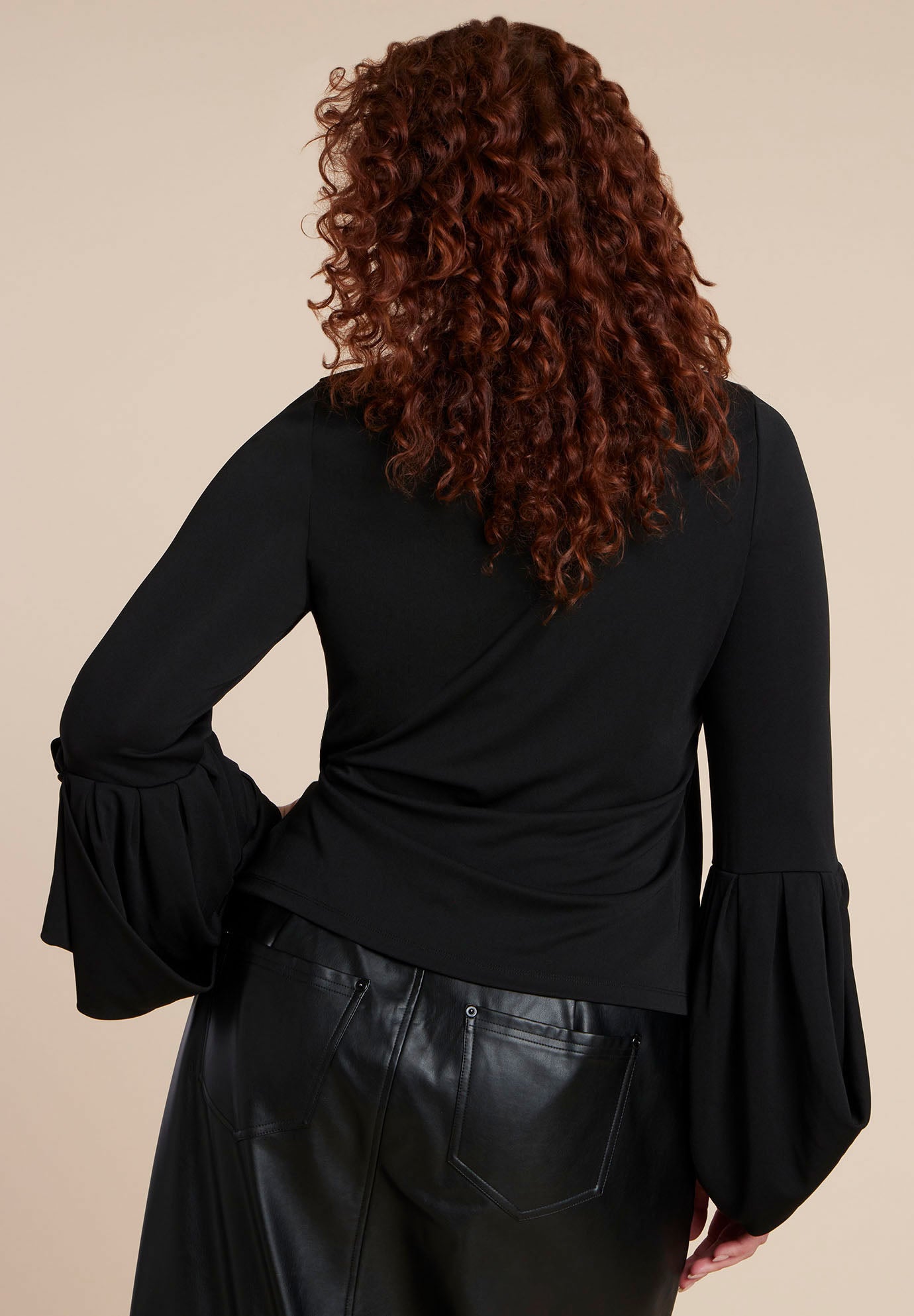  Draped Cuff Top image number 1