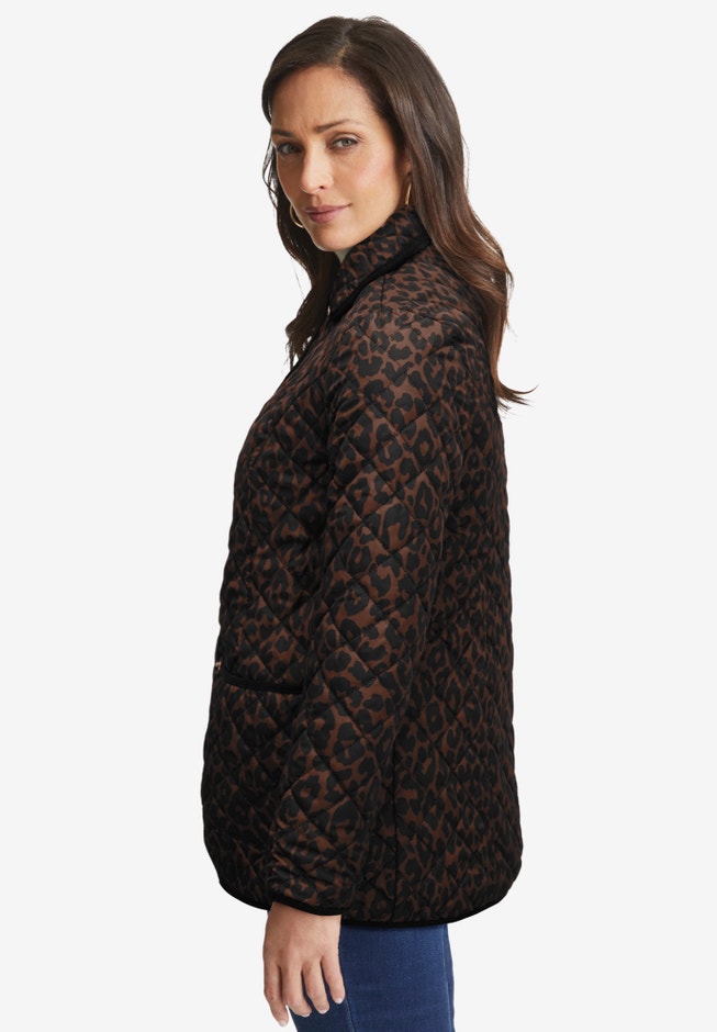 Snap-Front Quilted Coat image number 3
