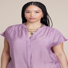 Textured Notch Collar Blouse image number null