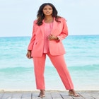 Plus Size Classic Bend Over&reg; Structured Straight Leg Pull-On Pant image number null