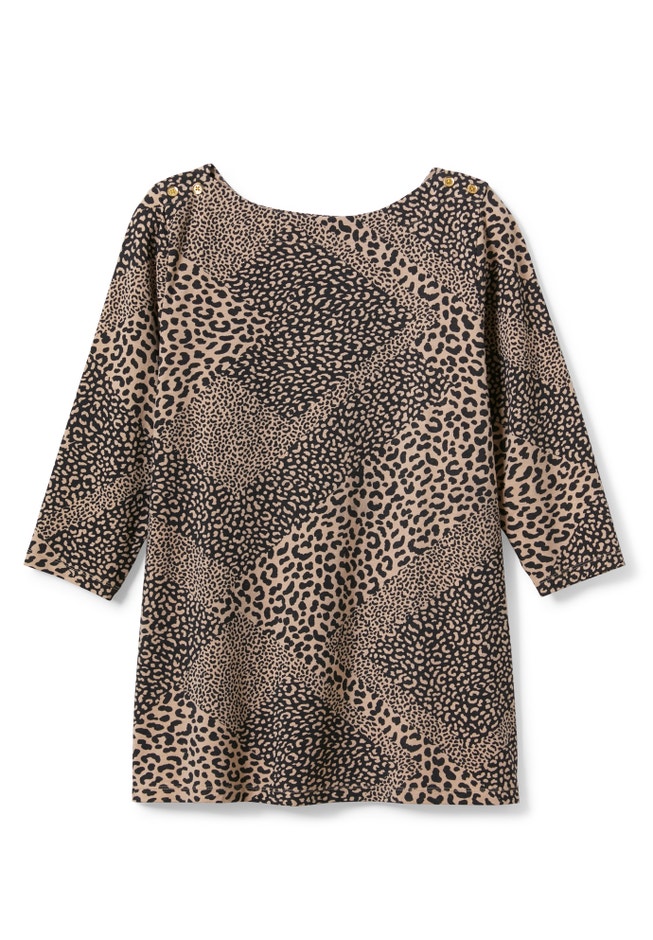 Stretch Cotton Boatneck Tunic image number 3