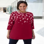 Stretch Cotton Boatneck Tunic image number null