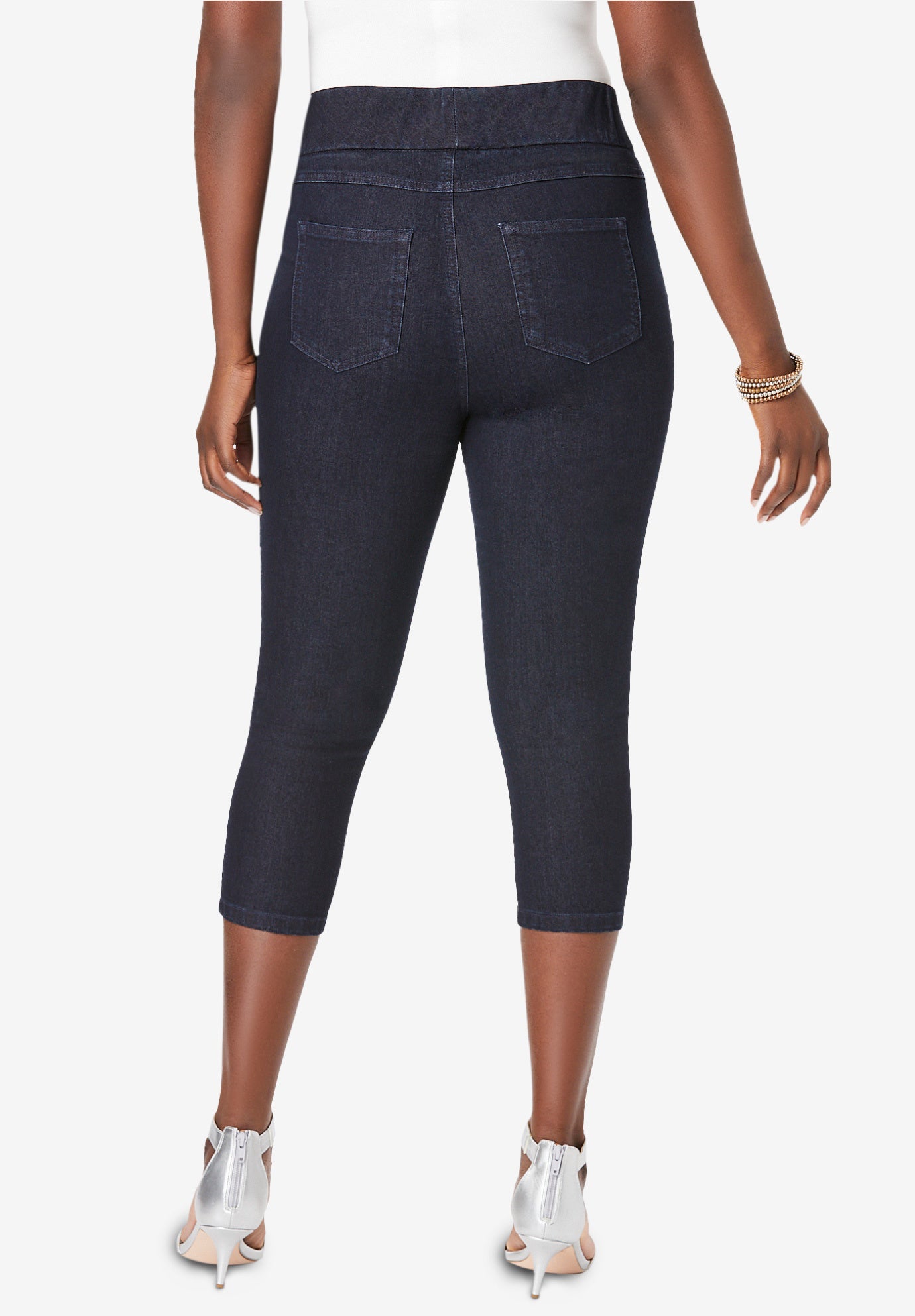 Comfort Waist Stretch Denim Capris image number 3