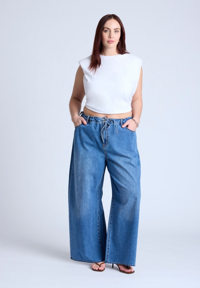 Loose Drawstring Waist Jean image number 0