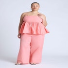 Wide Leg Cotton Pant image number null