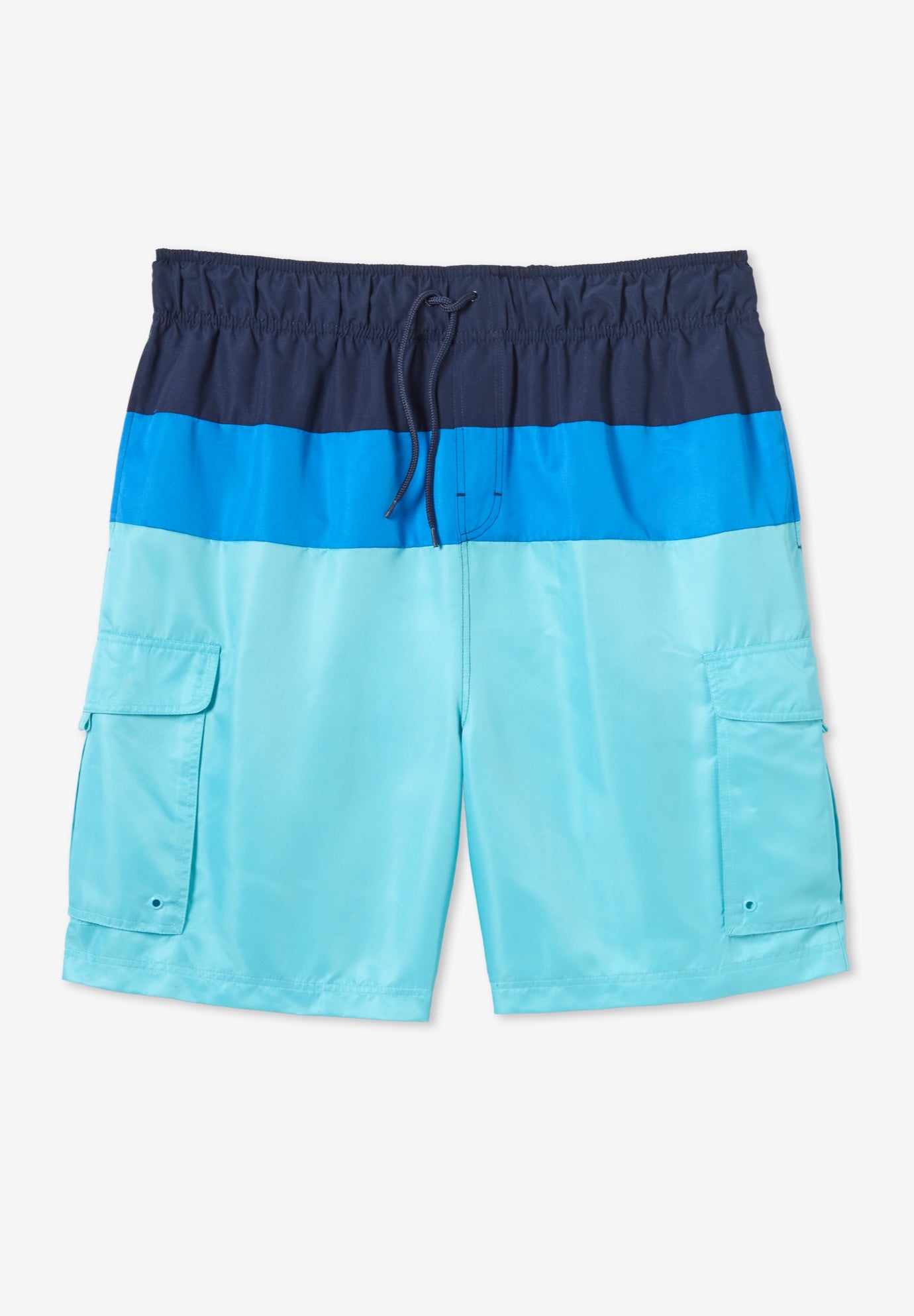 8" Printed Cargo Swim Trunks image number 1