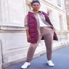 Long Hooded Puffer Vest image number null