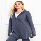 Zip-Up French Terry Hoodie image number null