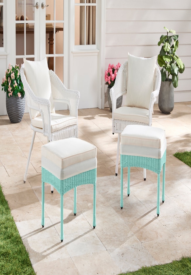 Roma Hand-Woven Resin Wicker Stacking Chair image number 1