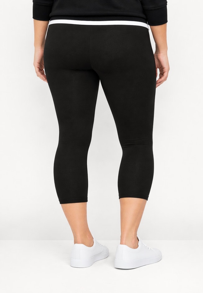 Cotton Spandex Capri Length Leggings image number 1