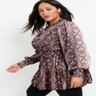 Smocked Georgette Tunic image number null