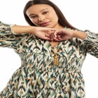 Smocked Georgette Tunic image number null