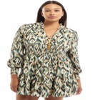 Smocked Georgette Tunic image number null