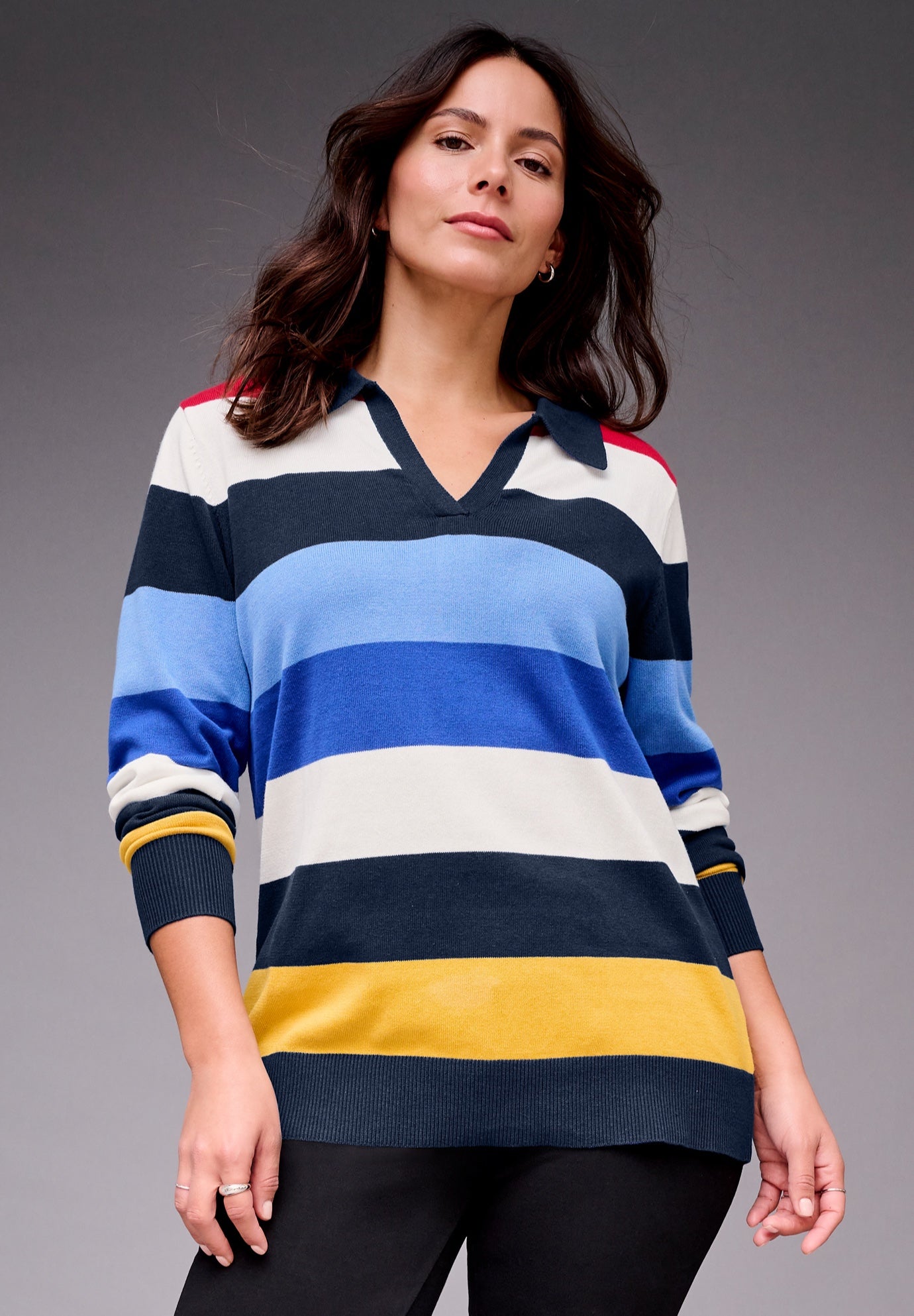 Colorblock Polo Sweater image number 0