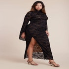 Lace Fitted Maxi Dress image number null