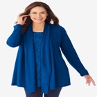 2-Fer Cardigan & Attached Lace Tunic image number null