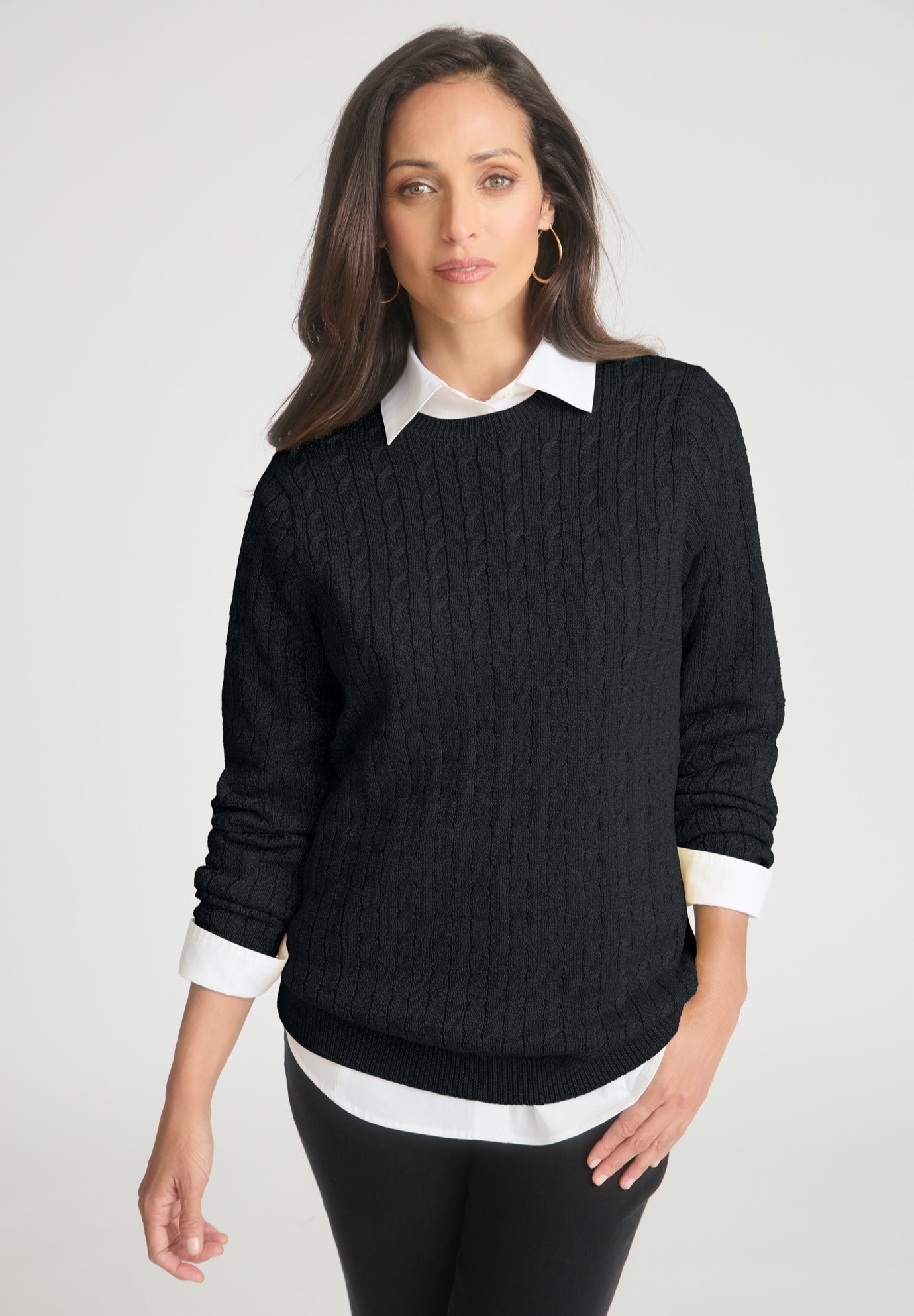 Cable Crewneck Sweater image number 0