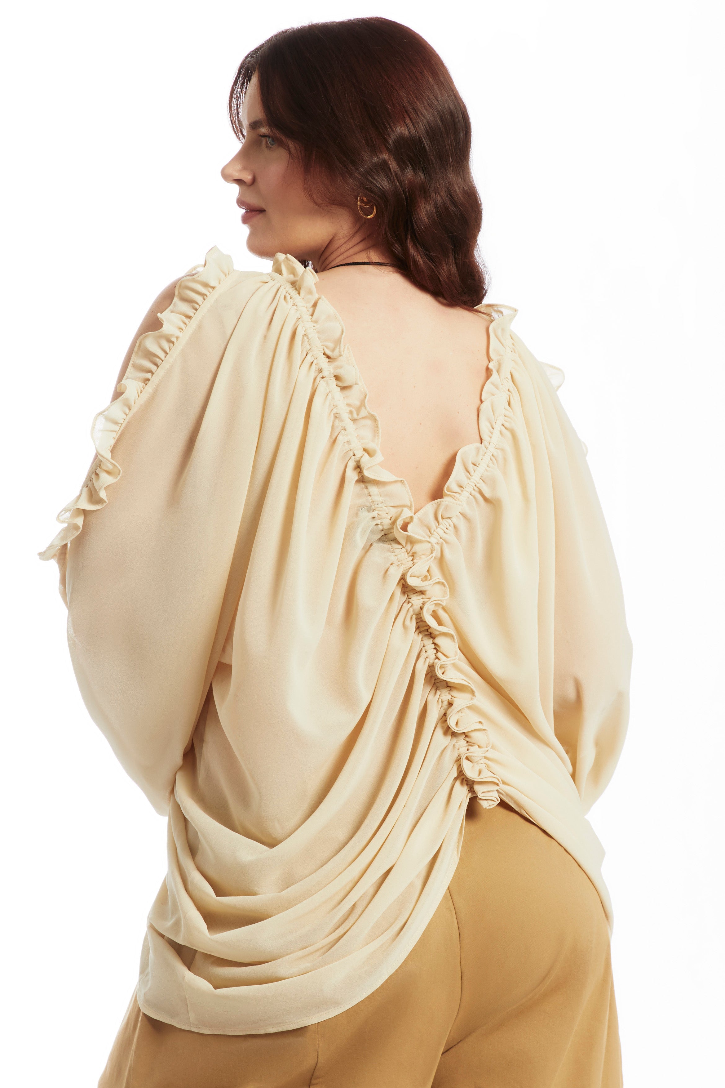 Draped Off-The-Shoulder Blouse image number 3