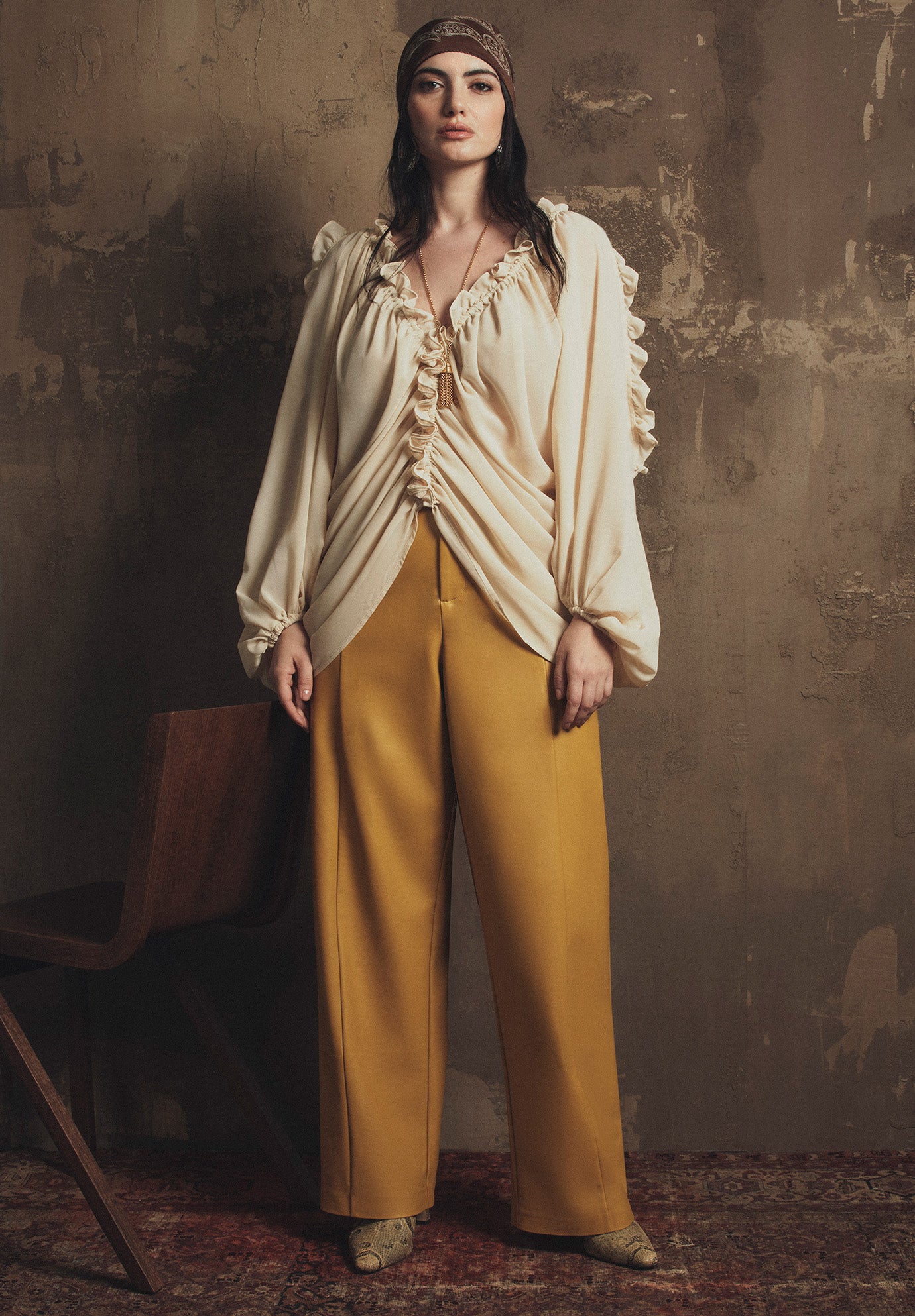 Draped Off-The-Shoulder Blouse image number 0