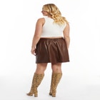 Faux Leather Mini Skirt image number null