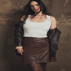 Faux Leather Mini Skirt image number null