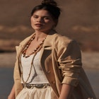 Relaxed Faux Leather Blazer image number null