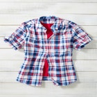 Short-Sleeve Button Down Seersucker Shirt image number null