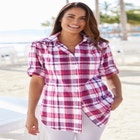 Short-Sleeve Button Down Seersucker Shirt image number null