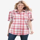Short-Sleeve Button Down Seersucker Shirt image number null
