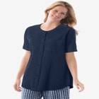Short-Sleeve Crinkle Shirt image number null