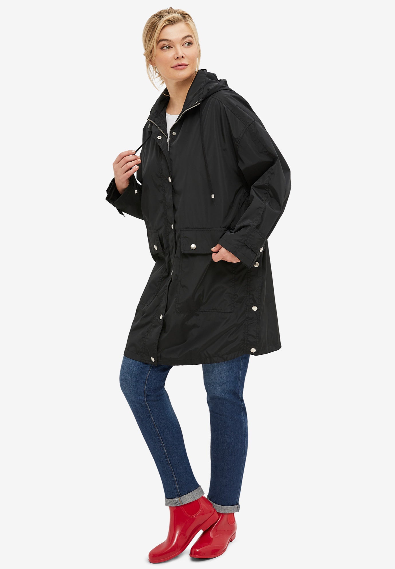 Hooded A-Line Raincoat image number 0