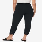 Stretch Cotton Eyelet Capri Legging image number null