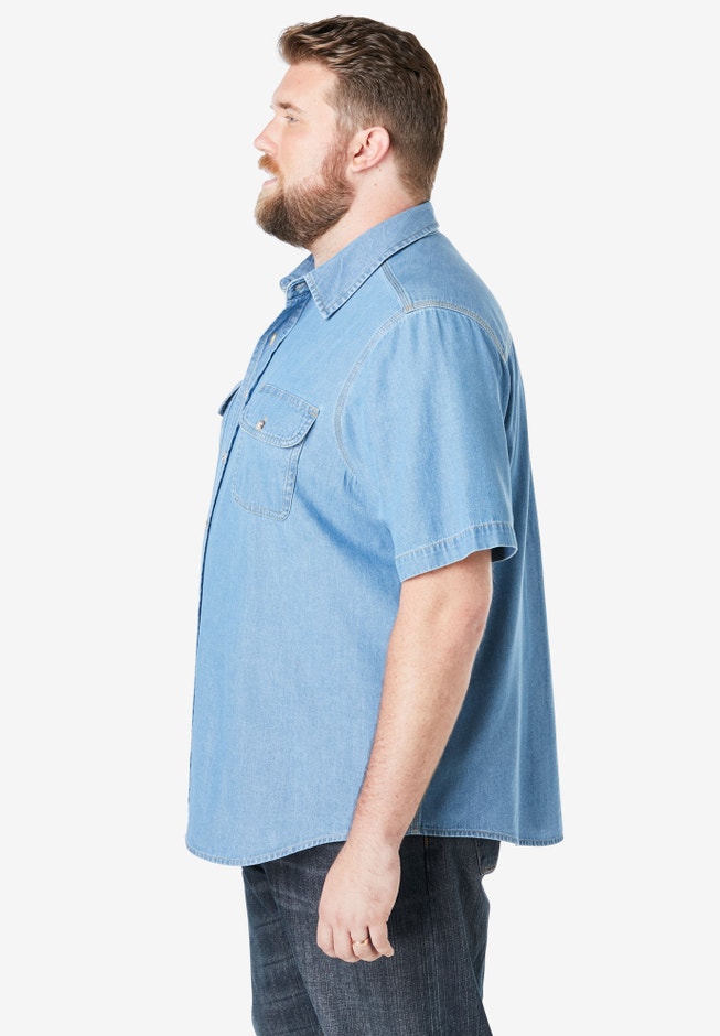 Short Sleeve Denim and Twill Shirt image number 3