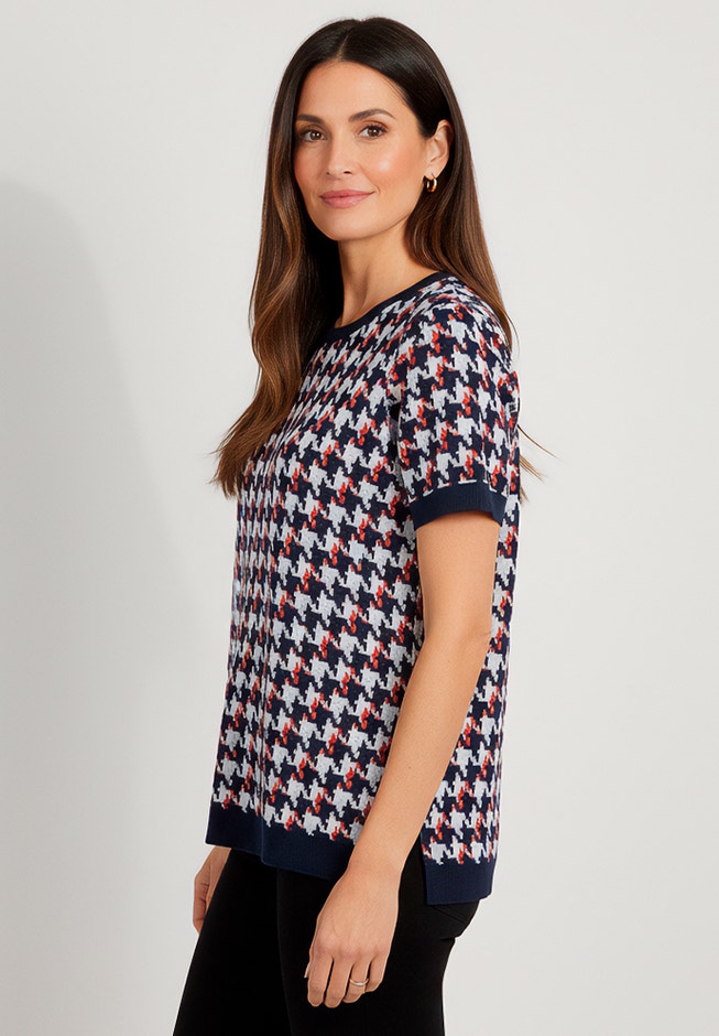 Fine Gauge Crewneck Knit Shell image number 1