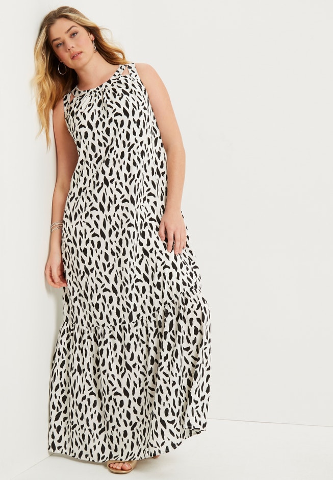 Cutout Neckline Maxi Dress image number 5
