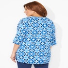 Jeweled-Neck Twin Print Tunic image number null