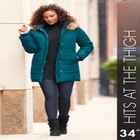 Plus Size Classic Length Puffer Coat image number null