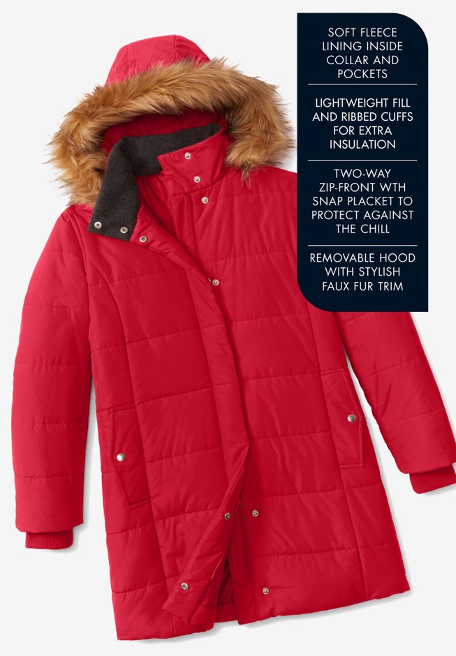Classic Length Quilted Puffer Jacket image number 5