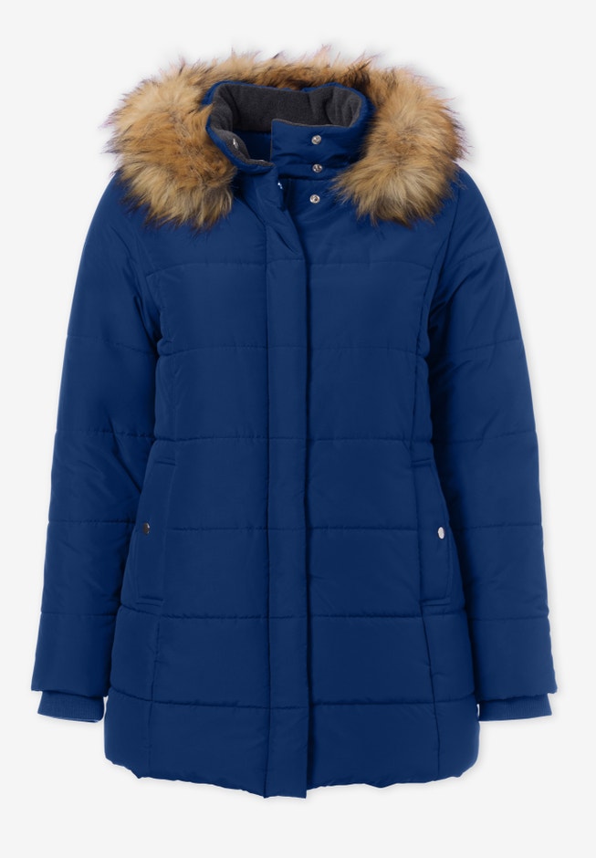 Plus Size Classic Length Puffer Coat image number 6