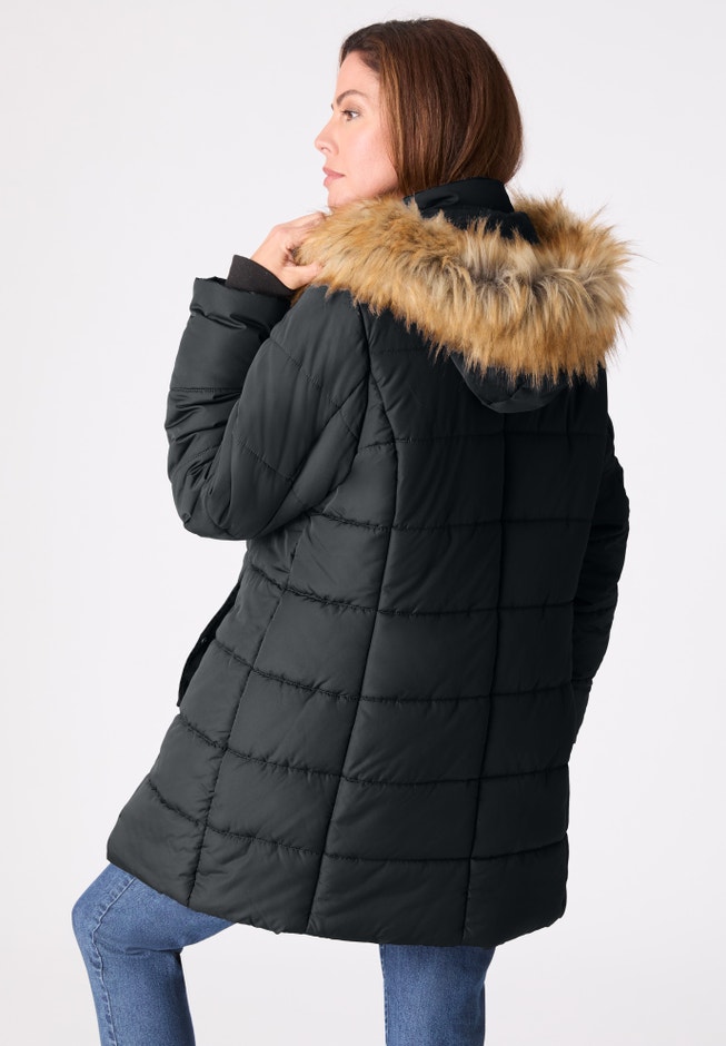 Classic Length Quilted Puffer Jacket image number 1