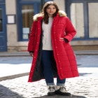 Plus Size Maxi Length Puffer Coat image number null