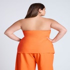 Linen Blend Column Tube Top image number null